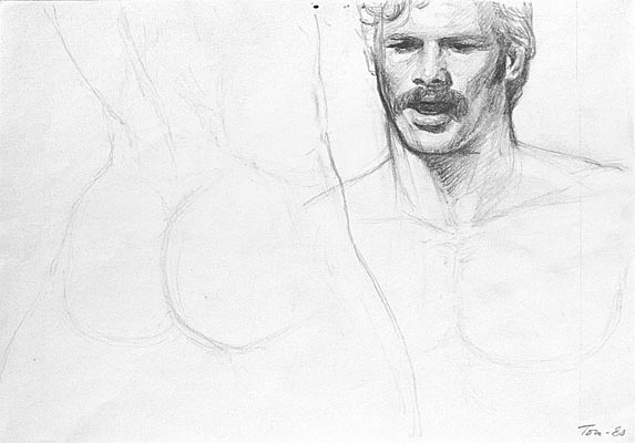 TOM OF FINLAND:  Untitled (preliminary drawing), 1980