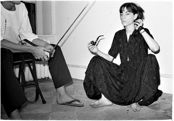 Judy Linn, Patti with pipe, 1976 jlf7027
