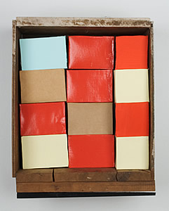 Nancy Shaver, One blue block, red brick, 2004 nsf0405