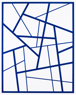 Cary Smith, Straight Lines #7 (dark blue), 2014