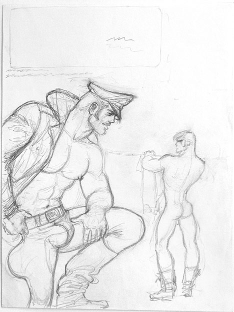 TOM OF FINLAND : Untitled (preliminary drawing), 1972 toff7201