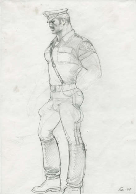 TOM OF FINLAND : Untitled (preliminary drawing), 1988 toff8801