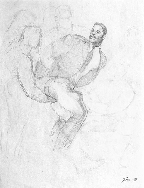 TOM OF FINLAND : Untitled (preliminary drawing), 1988 toff8803