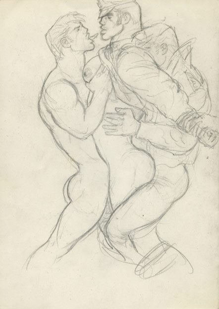 TOM OF FINLAND : Untitled (preliminary drawing), undated toffxx16