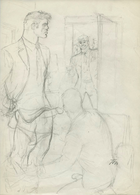 TOM OF FINLAND : Untitled (preliminary drawing), undated toffxx18