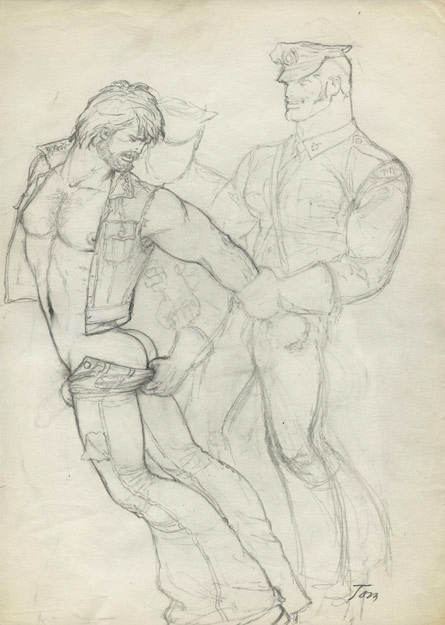 TOM OF FINLAND : Untitled (preliminary drawing), undated toffxx19