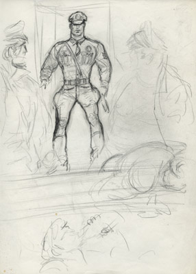 Tom of Finland, Untitled (preliminary drawing), 1965 toff6501